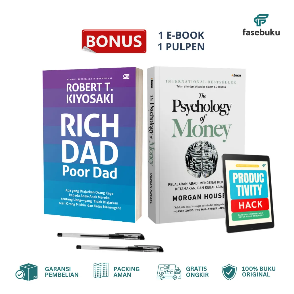 PAKET HEMAT - Rich Dad Poor Dad + The Psychology of Money